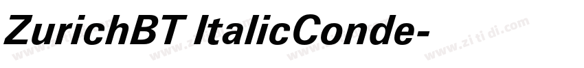ZurichBT ItalicConde字体转换